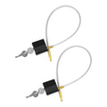 Motorcycle Helmet Locks 2 Pack With Identical Keys & Metal Rope 37cm