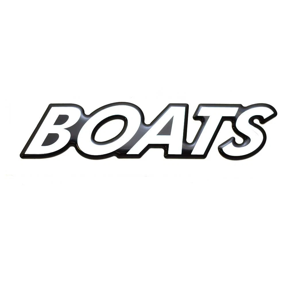 Triton Boat Raised Decal 1860680 | 6 X 1 3/8 Inch Silver Black