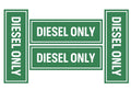 DIESEL ONLY Vinyl Stickers - Decals - Labels for Safety Truck Oil Gas 4Pcs