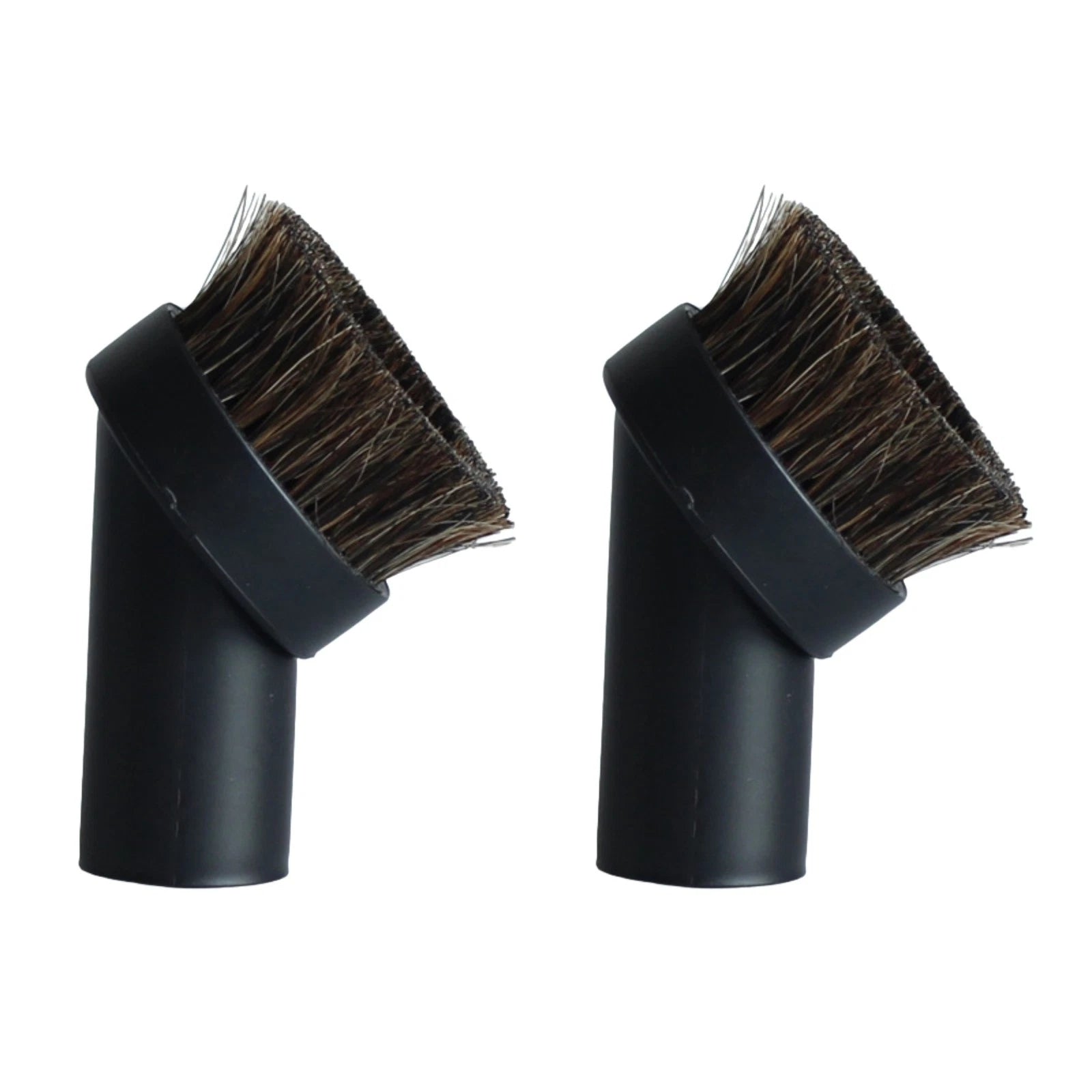 Black Round Dust Brush 1.25'' Vacuum Hose Horse Hair For Household
