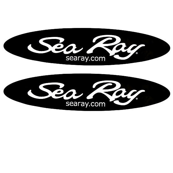 Sea Ray Boat Emblem Decals Black Pair by Sea Ray