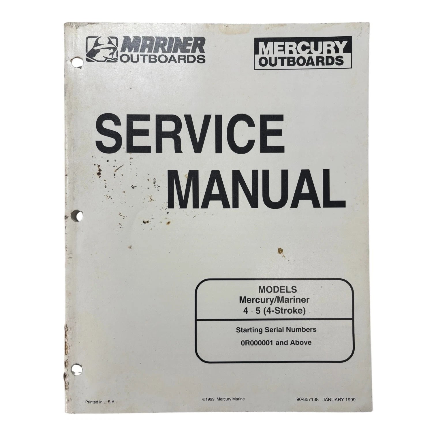 Mercury/marine<wbr/>r 90-857138, Service Manual, Models 4,5 Fourstroke