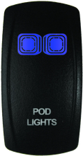 Dragonfire Racing Lighted Switch On/off Blue