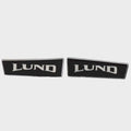 Lund Raised Emblem Decal 2208341 Silver Black by Lund