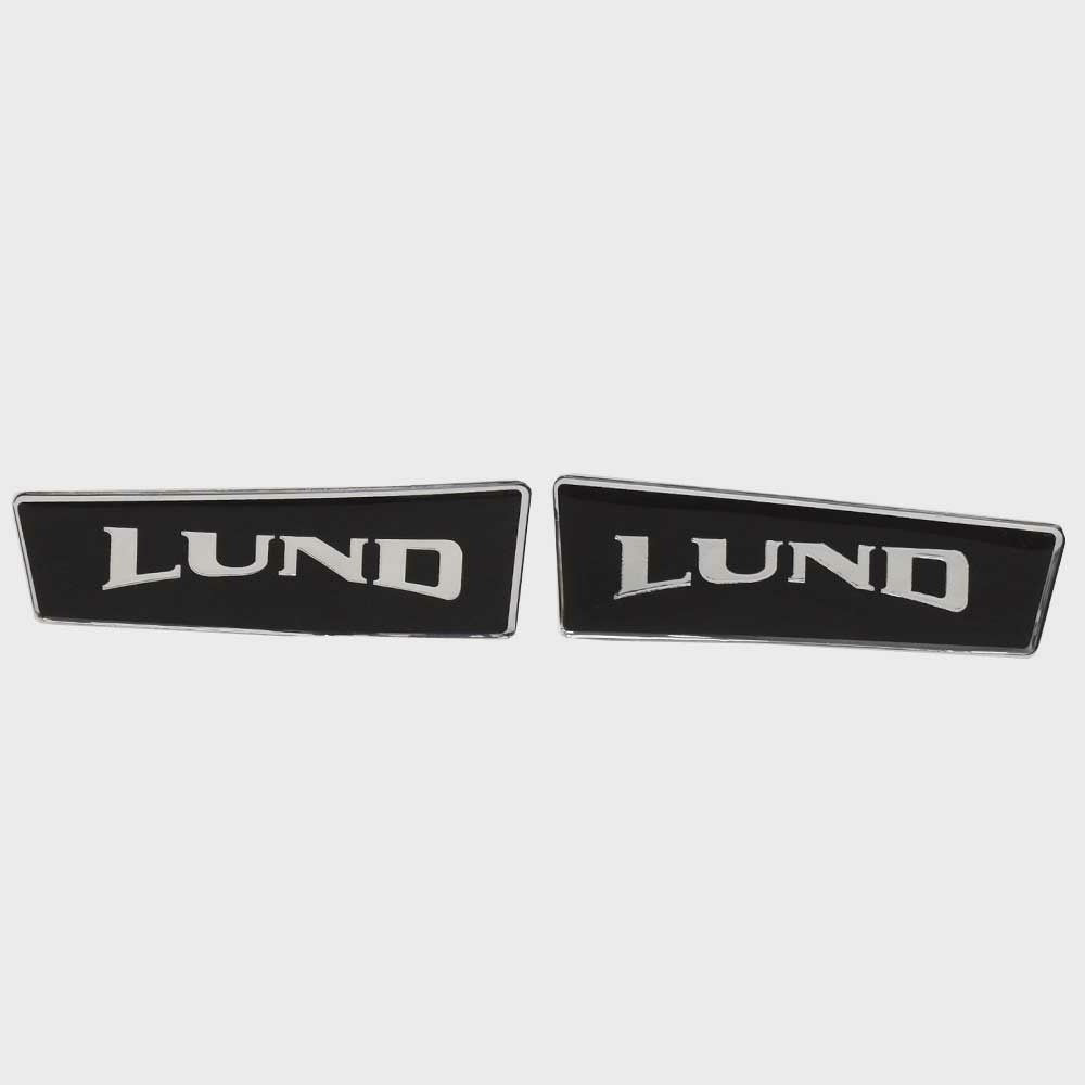 Lund Raised Emblem Decal 2208341 Silver Black by Lund