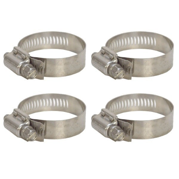 Jet Breeze Boat Hose Clamps 1 1/16 - 2 Inch Stainless Set of 4 by Jet Breeze