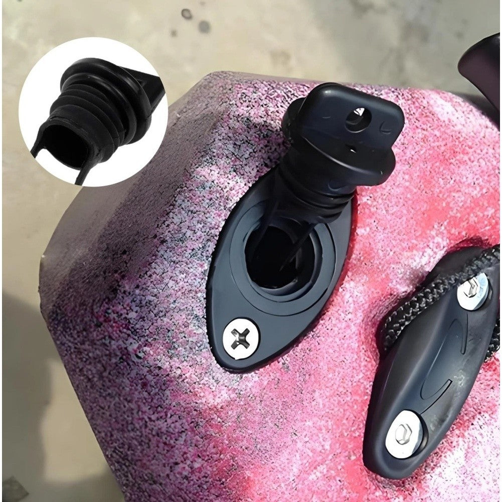 Black Plastic Drain Stopper Kit for Kayak