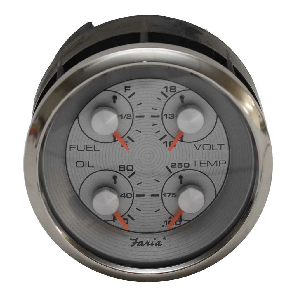 Faria Boat Multifunction Gauge Countour Spun Blue SS by Faria