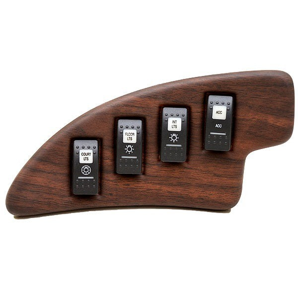 Godfrey Aqua Patio Boat Rocker Switch Panel Woodgrain by Godfrey