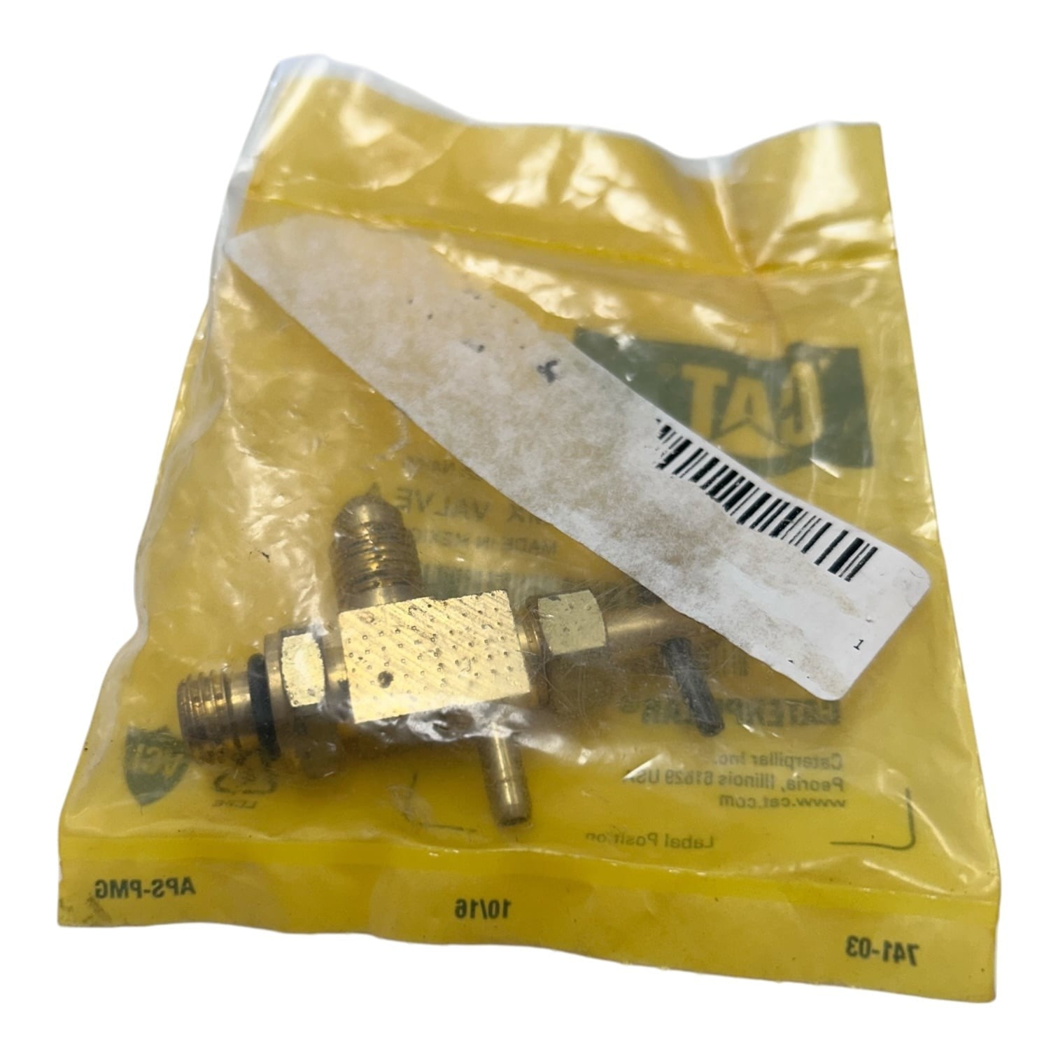 Caterpillar / Cat 6n-1716, Tee Valve For Governor | Hook & Hull Co