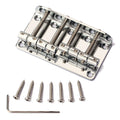 4 String Zinc Alloy Bridge For Fender P Jazz Bass Guitar Chrome