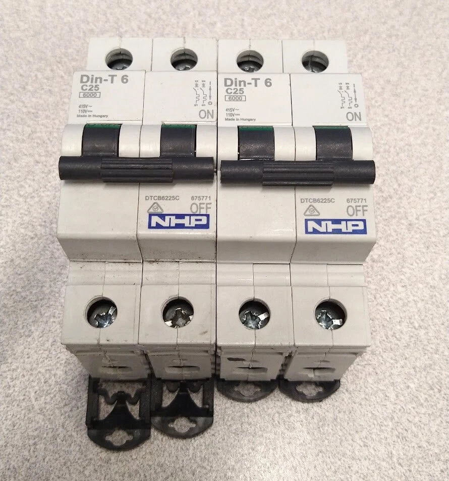 Nhp Din-t 6 C25 6000, 110V Breaker Switch ( 2 Pack )