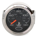 Beede Boat Temperature Gauge 2 1/8 Inch Black Silver by Beede