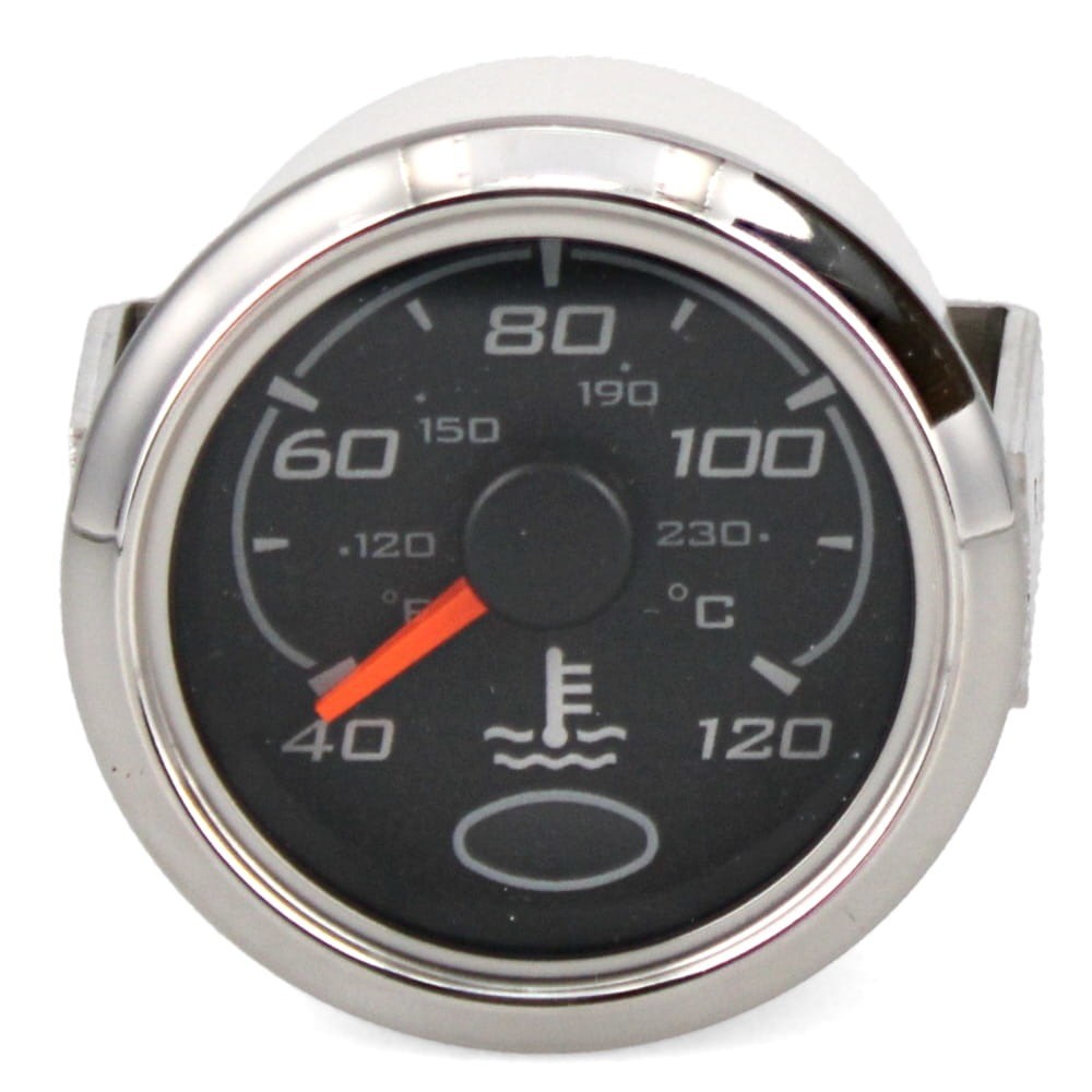 Beede Boat Temperature Gauge 2 1/8 Inch Black Silver by Beede