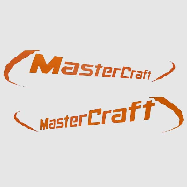 MasterCraft Boat Logo Decals Orange Stickers by MasterCraft