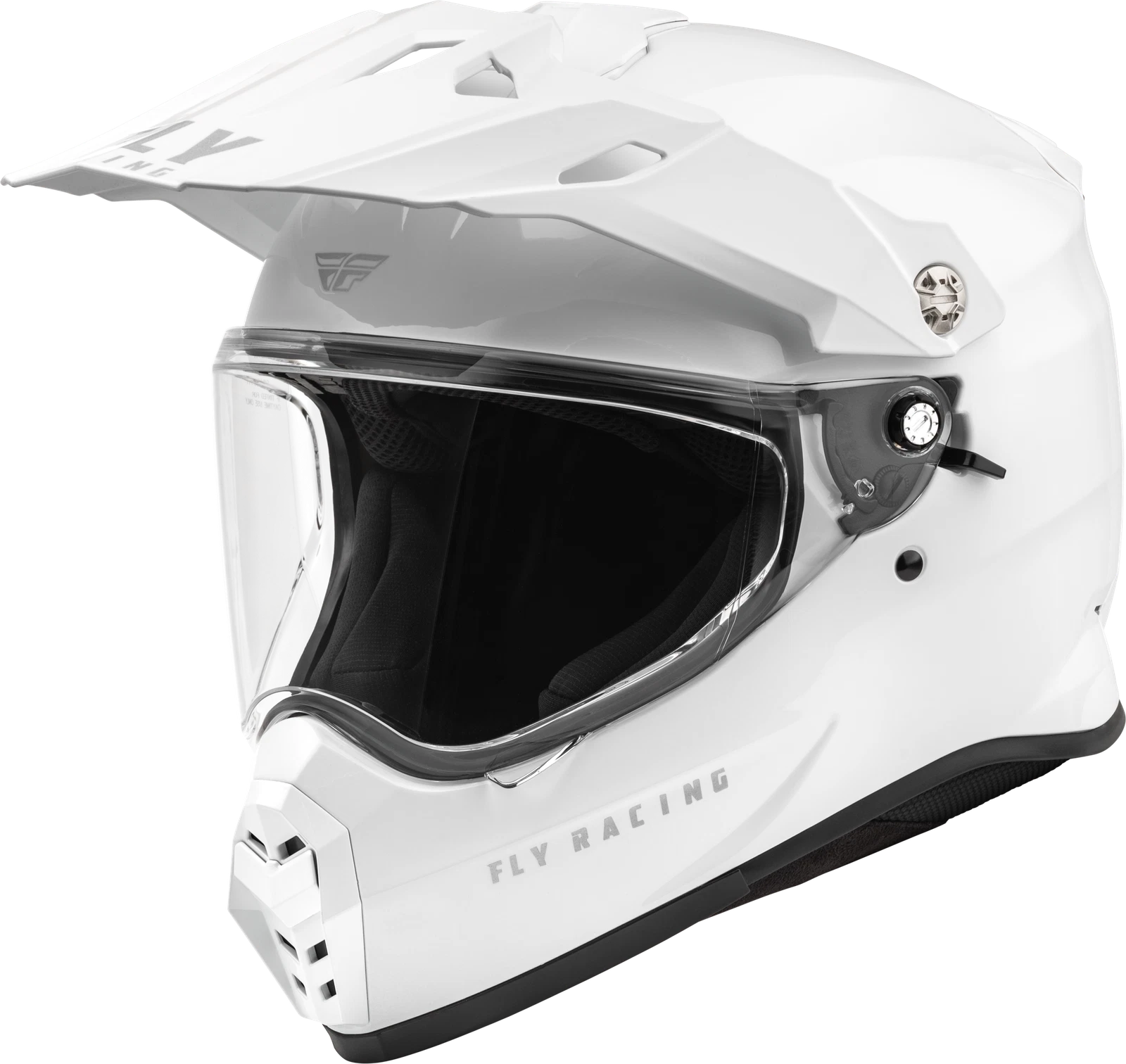 Fly Racing Trekker Solid Helmet White Small Street Full-face Helmet