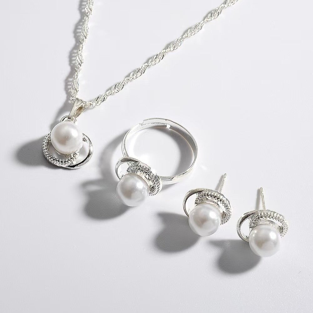 Lucky Charm Pearl Jewelry Set Necklace