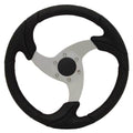 Custom Boat Steering Wheel 14 1/4 Inch Black Silver