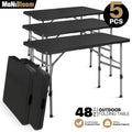 4ft Folding Plastic Dining Table - 5 Pack