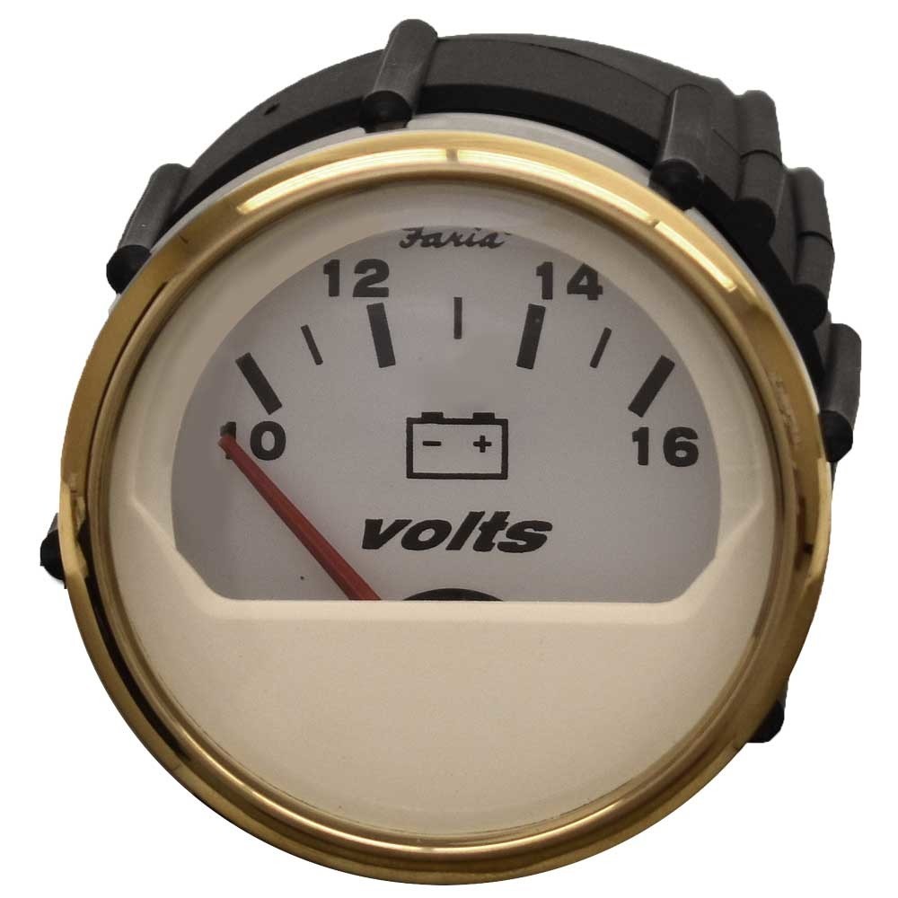 Volt Meter Gauge Faria Boat Euro Sport Gold 2 Inch by Faria