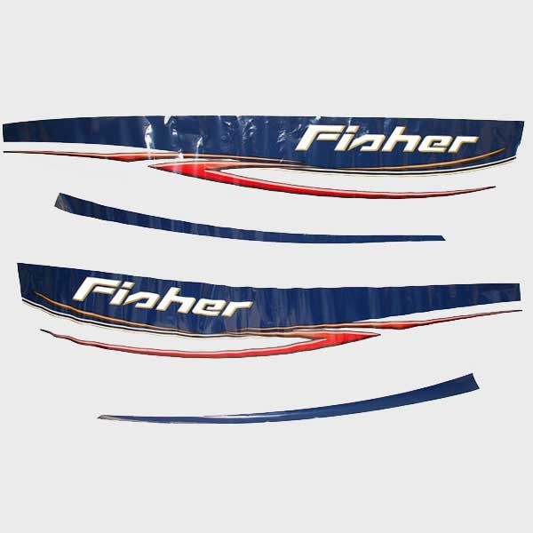 Fisher Emblem Decal Sticker Set of 4 by Fisher