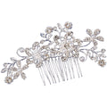 Hair Comb Pearl Electroplated Finish For Bride