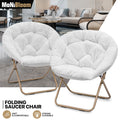 White Folding Saucer Chairs