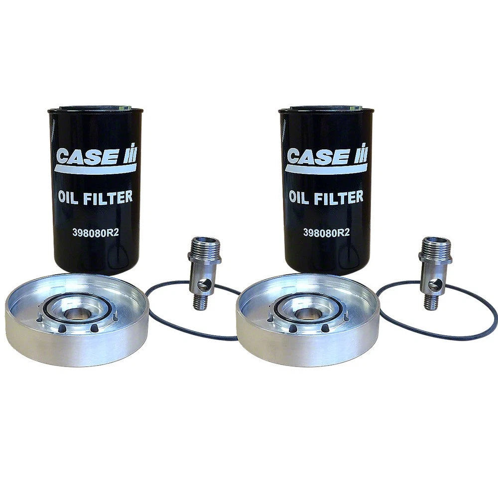 Oil Filter Adapter Kit Set Of 2 Fits International 1026 1256 1456 856