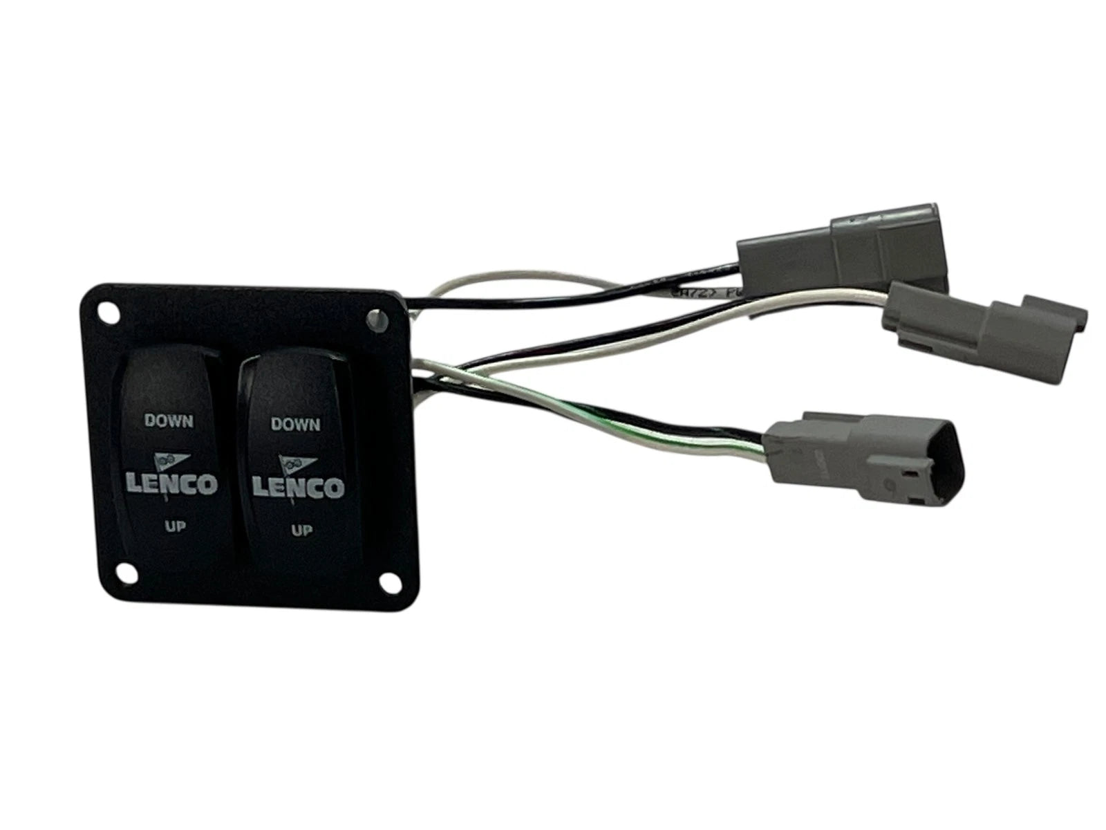 Lenco 30137-101, Dual Rocker Switch, Control Panel, 2 3/4in X 2 3/4in