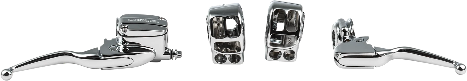 Harddrive Handlebar Control Kit With Chrome Finish For Harley