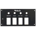 Bass Cat Boat Blank Switch Panel | Aerator Bilge Lights Black W/ Lines