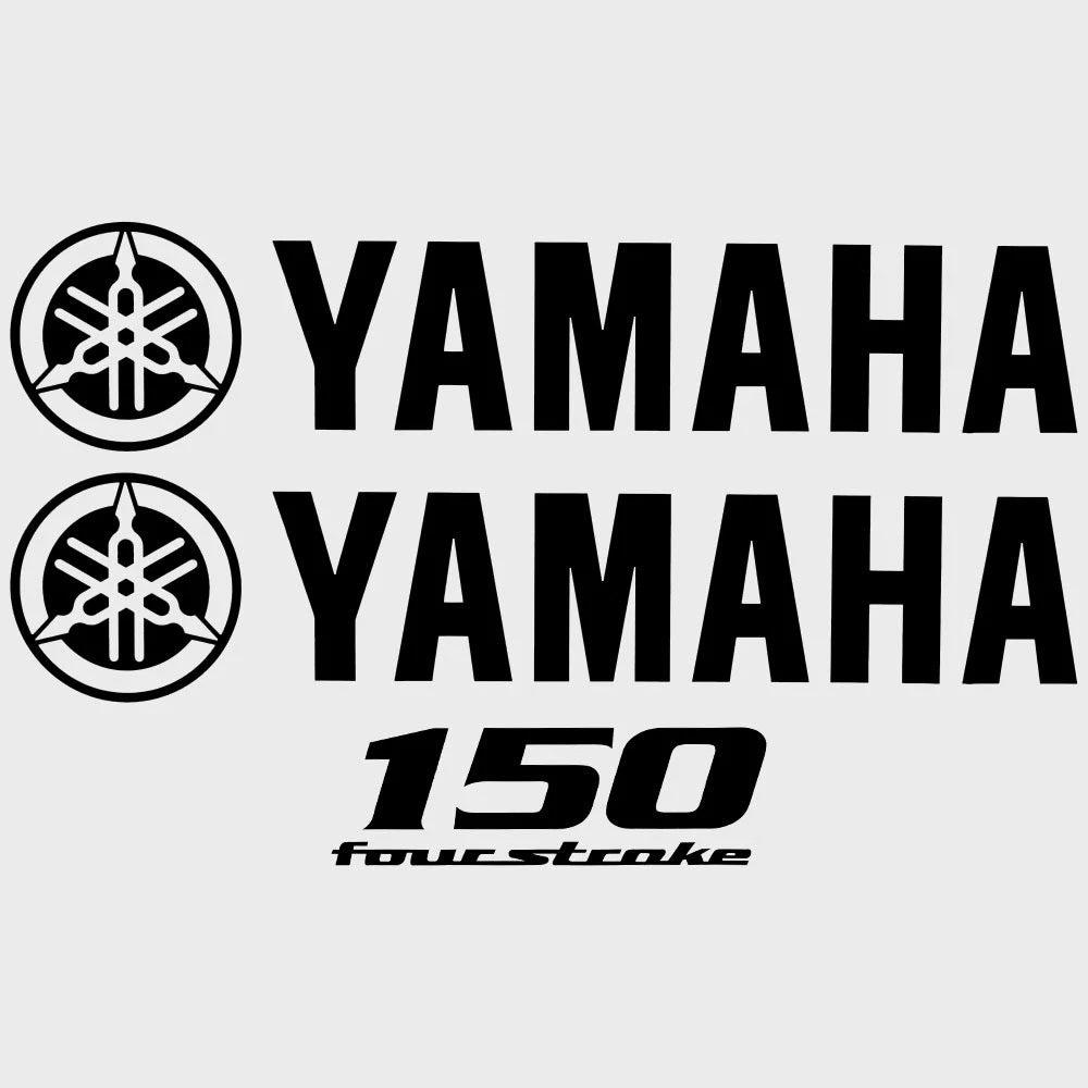Yamaha Boat Cowling Decal Hw1851 | 150 Four Stroke Black Sticker (Kit)