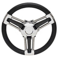 Schmitt Boat Steering Wheel Pu1051c1-04 | Burano 14 Inch Brushed / Ss