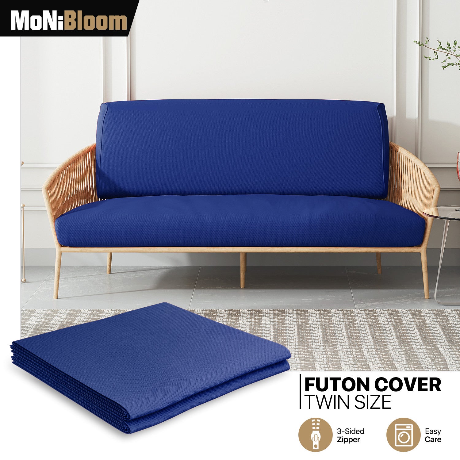 Royal Blue Twin Size Slipcovers for Futon Sofa