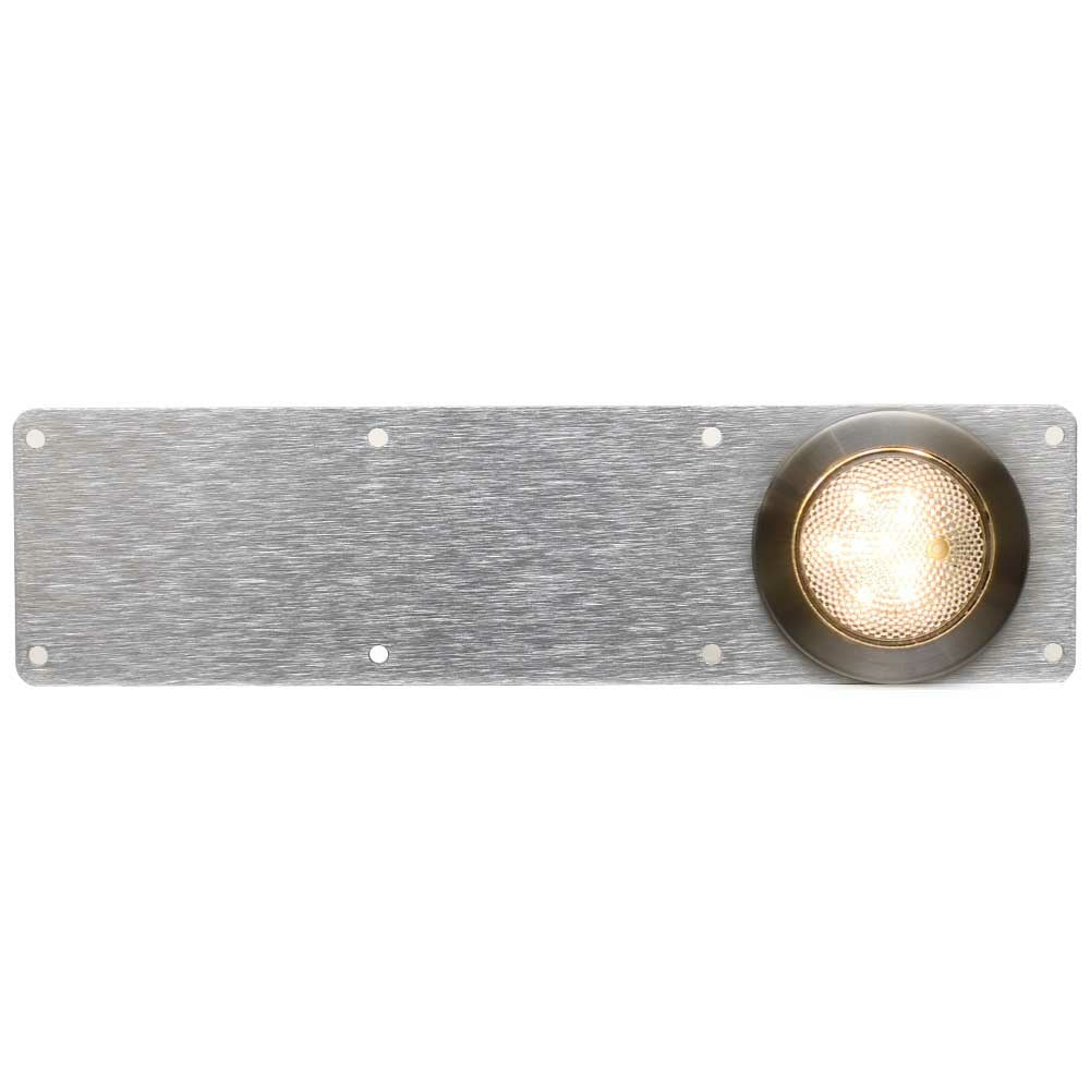MasterCraft Boat Cover Plate w/ Light 582378 Aluminum 11 3/8 Inch by MasterCraft