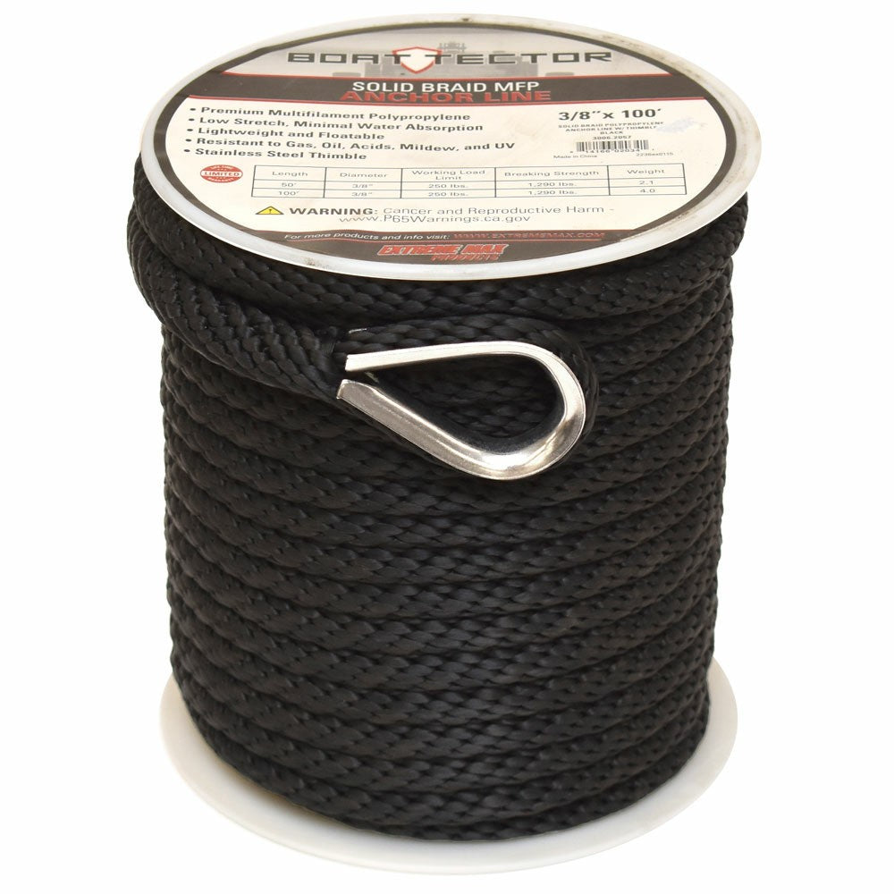 Extreme Max Boat Anchor Line 3/8 x 100 Feet by Extreme Max