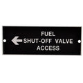 Fuel Shut-Off Plate Label Malibu by Malibu