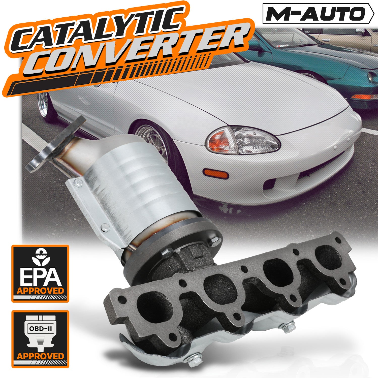 Catalytic Converter[HEAT SHIELD]Exhaust Manifold For 19