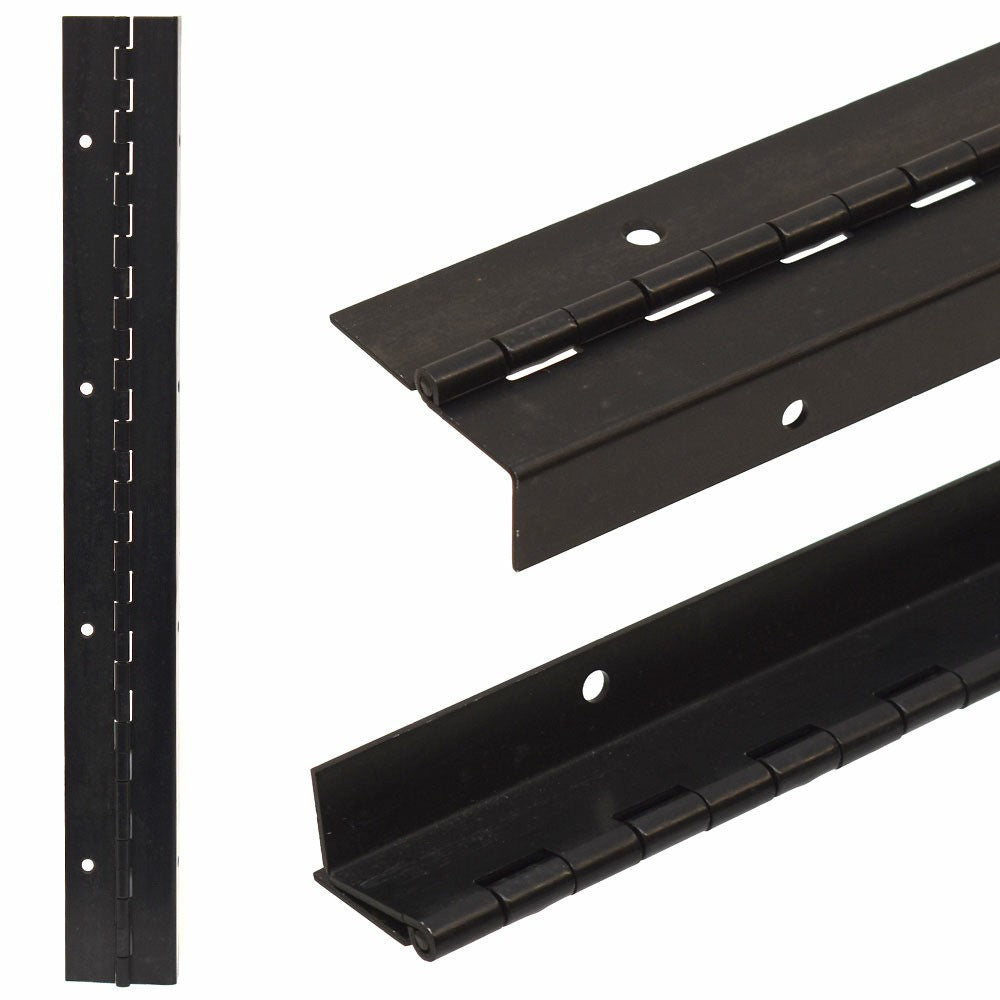 Chaparral Boat Offset Piano Hinge 16 x 1 7/8 Inch Black 16 Gauge SS by Chaparral