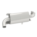 Mbrp Single Slip-on System With Oval Sport Muffler Chrome For Polaris