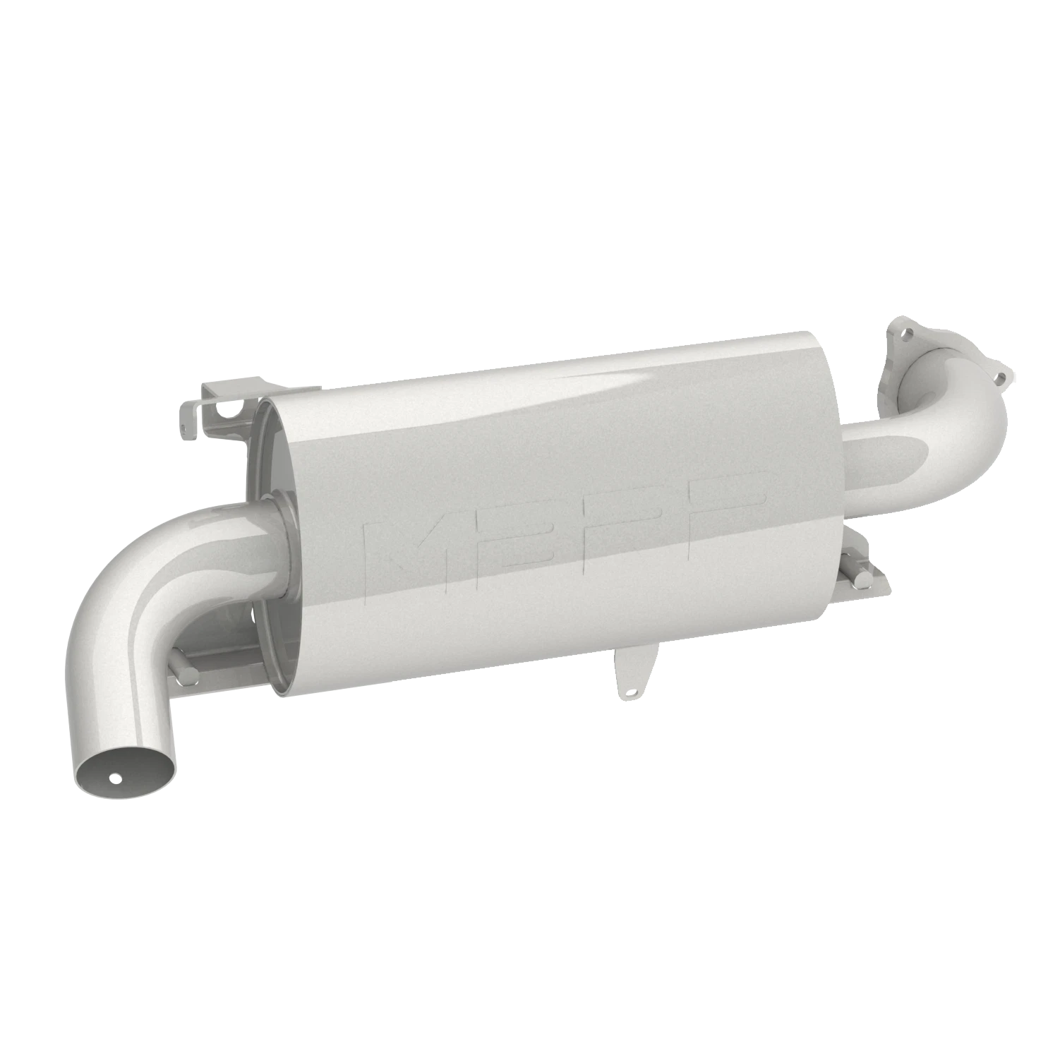 Mbrp Single Slip-on System With Oval Sport Muffler Chrome For Polaris