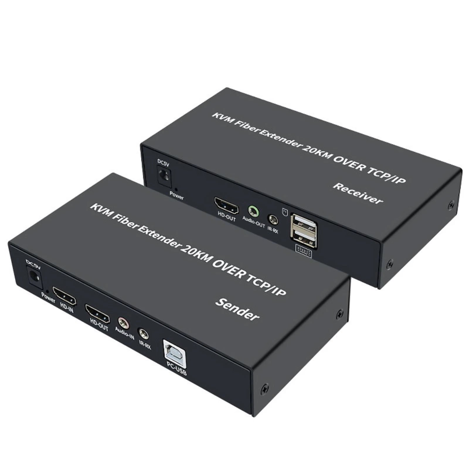 Plug&play Hdmi Kvm Fiber Extender Over Sc Fiber Optical Cable Support