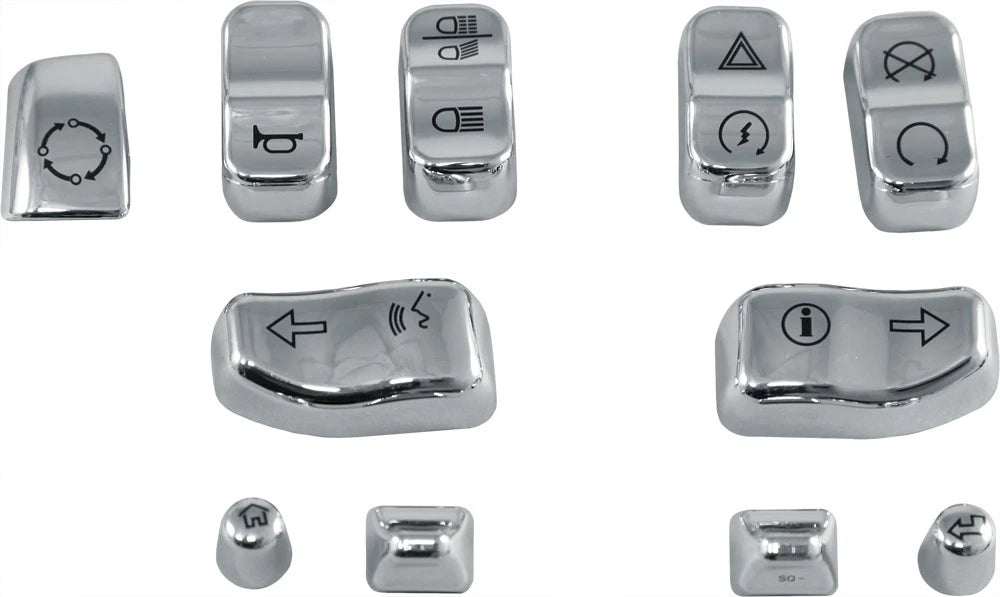 Harddrive Chrome Switch Caps For Harley-davidso<wbr/>n Fltrx & Flht