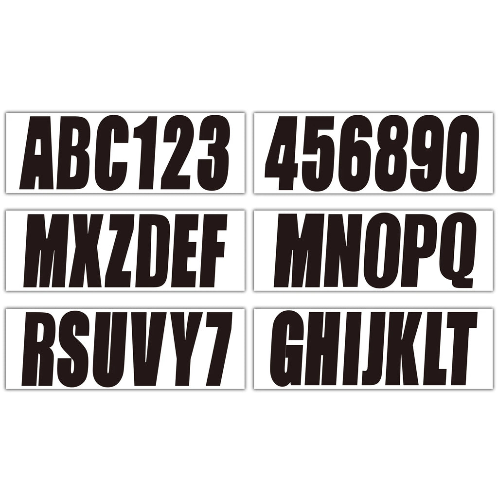 Boat Registration Numbers Decals – Custom A-Z & 0-9