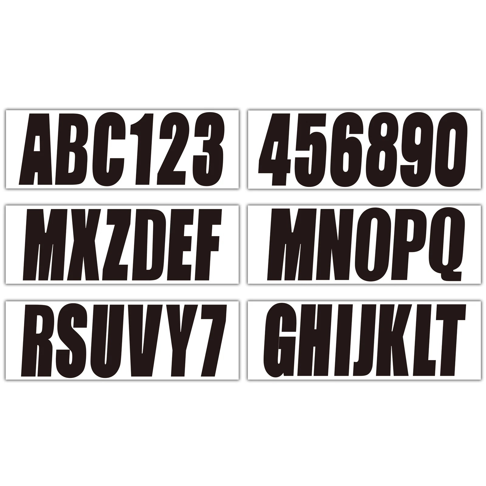Boat Registration Numbers Decals – Custom A-Z & 0-9