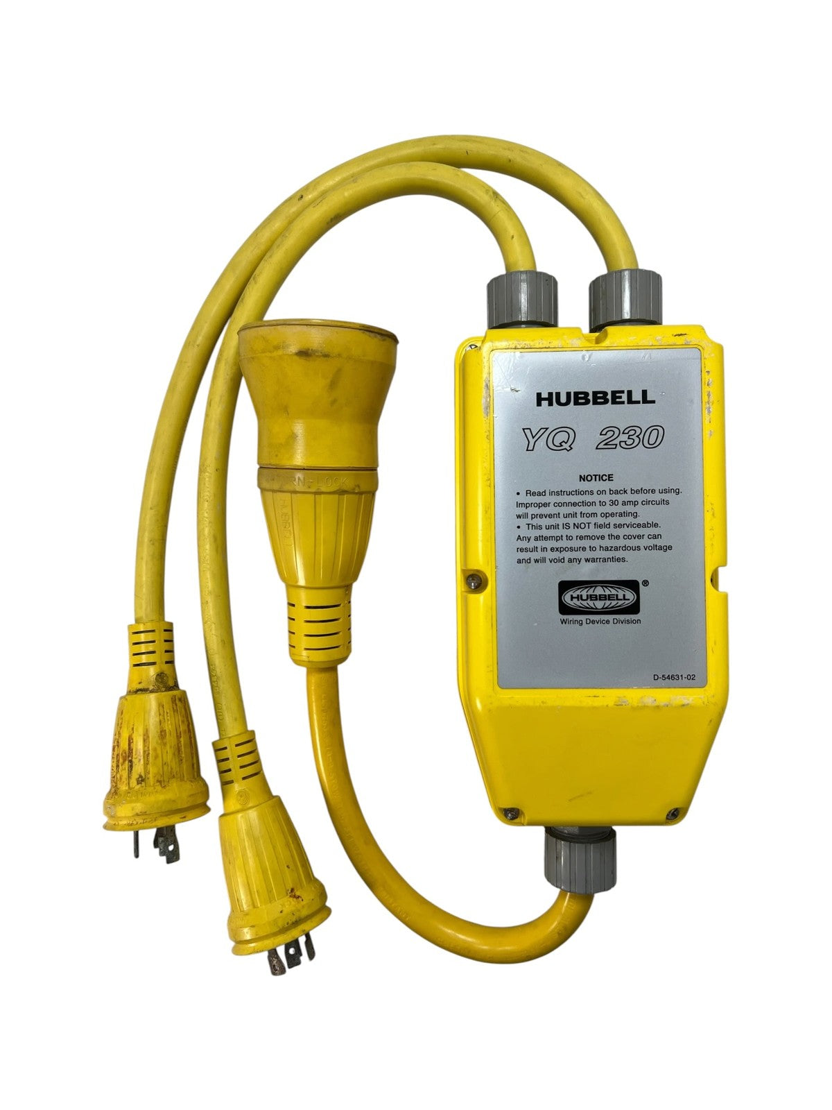 Hubbell Yq-230 Marine Shore Power Adapter, 2x30a | Hook & Hull Co