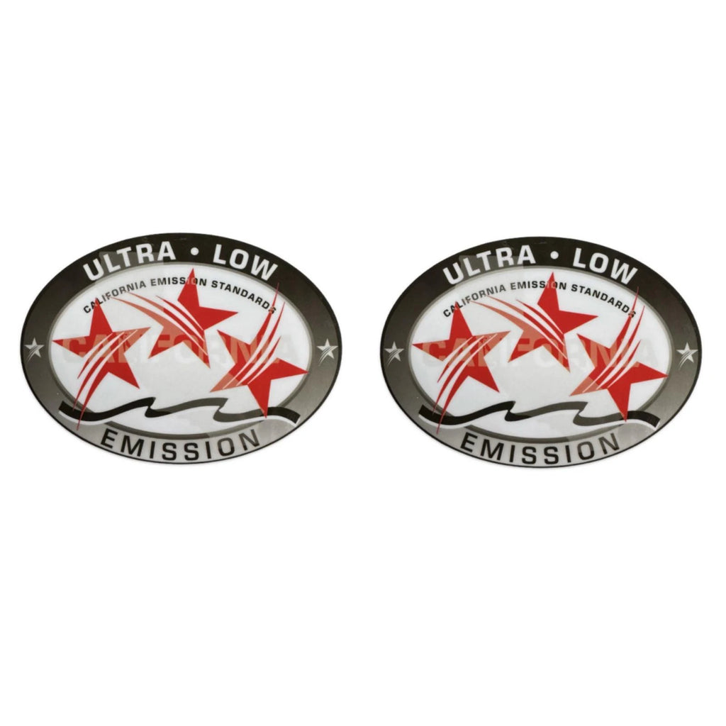 Ultra Low Emission 3 Star California DOT Outboard Graphic Sticker Decal - Red