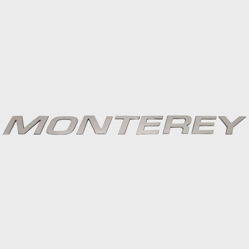 Monterey Boat Raised Logo Decal Polished Silver