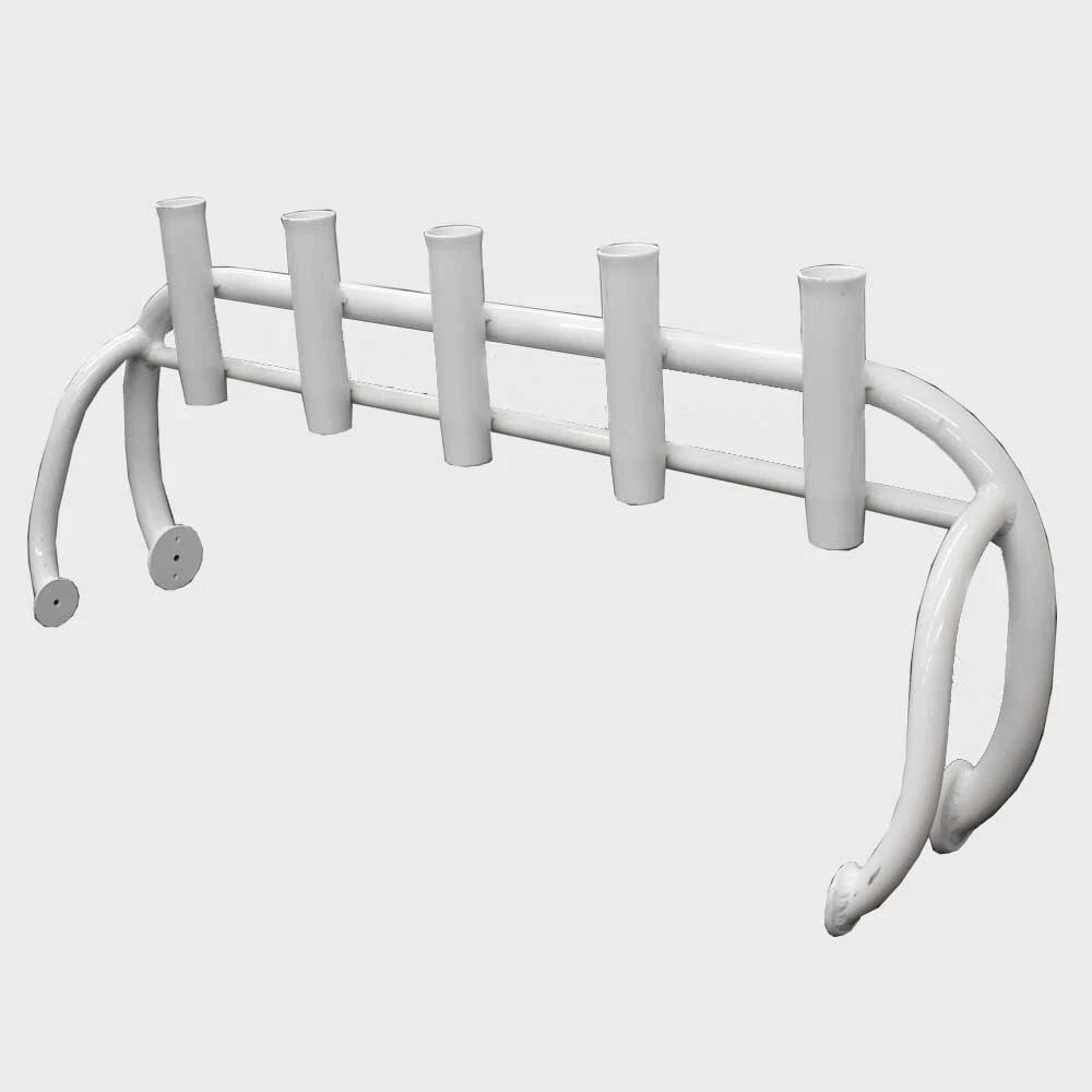 Lowe Boat Rod Holder | Rocket Launcher White 5 Pole 51 3/8 Inch