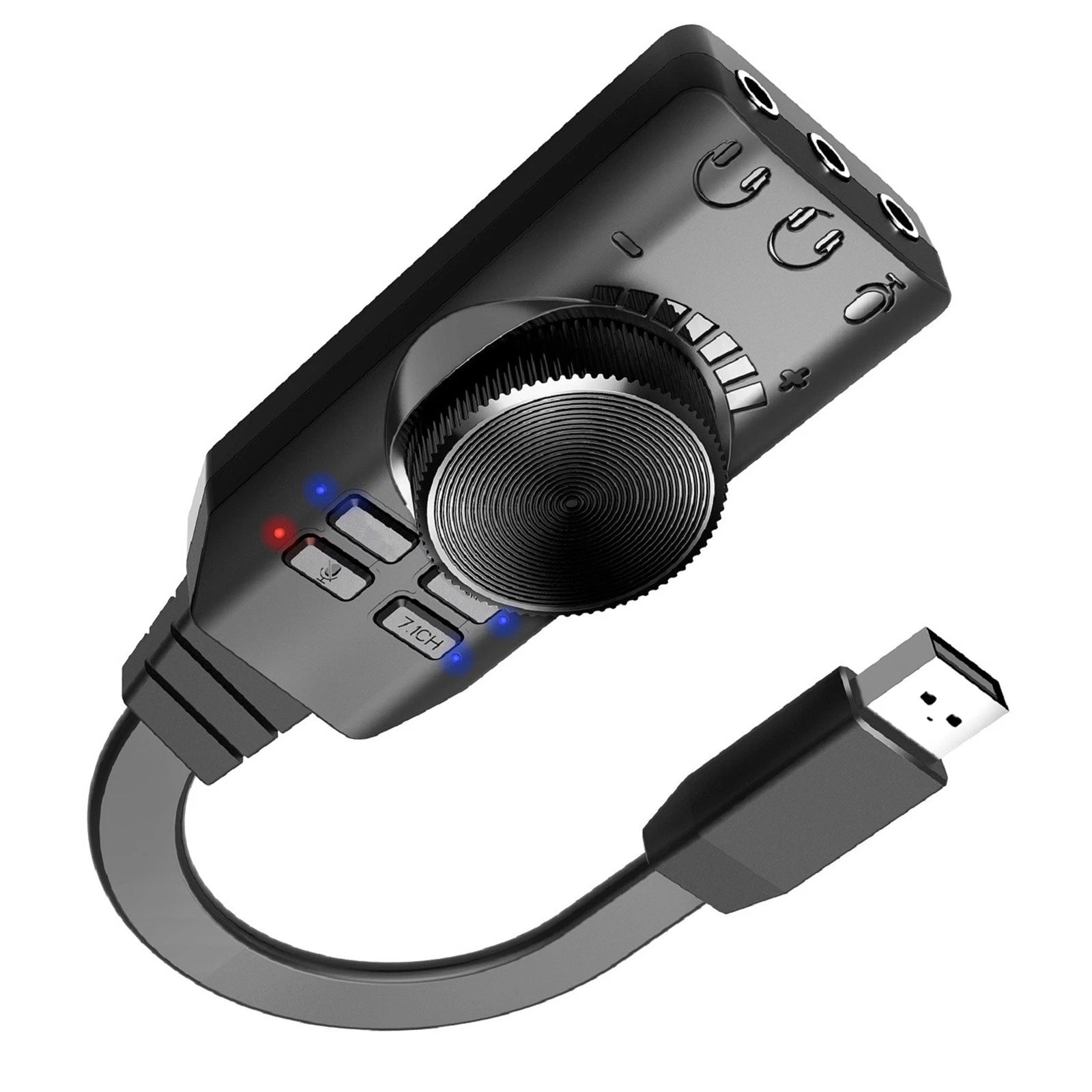 Headphoneusb 2.0 External Sound Virtual 7.1 Channel Sound Card 3.5mm